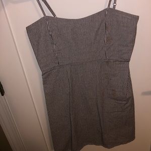 Straight stripped shirt dress